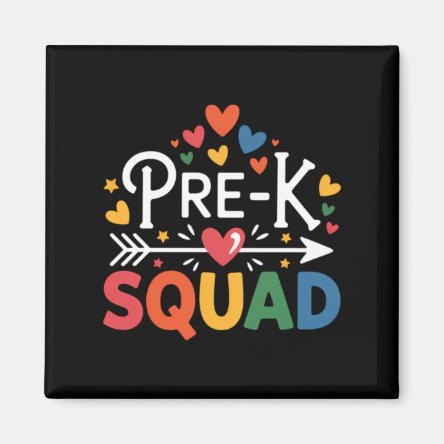 Pre-K Squad First Day Of School Magnet (Front)