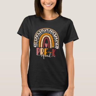 Pre-K Squad Leopard Rainbow Pre-K Teacher Student T-Shirt