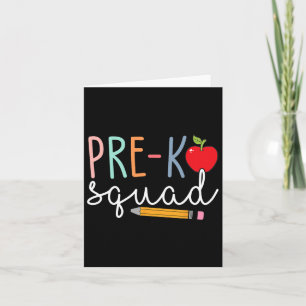 Pre-k Squad Pre-k Back To School Card