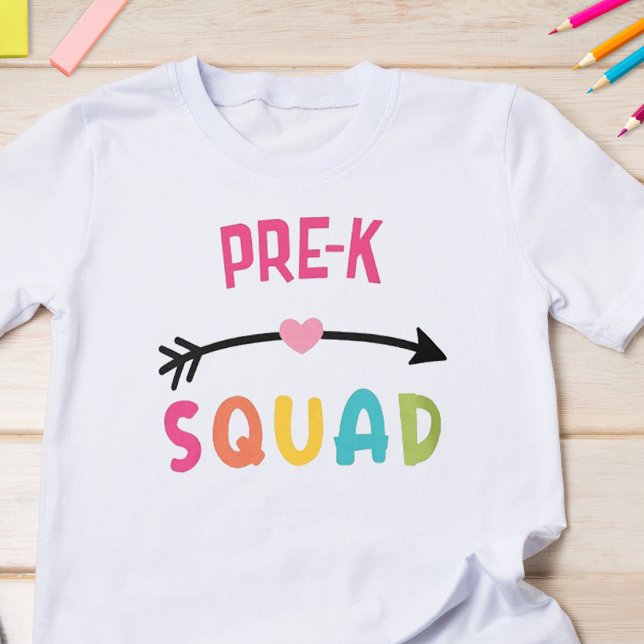 Pre-K Squad T-Shirt (Start the school year off with some fun with this cute back to school t-shirt.)