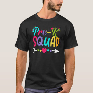 Pre K Squad Teacher Student Kids Preschool Back To T-Shirt