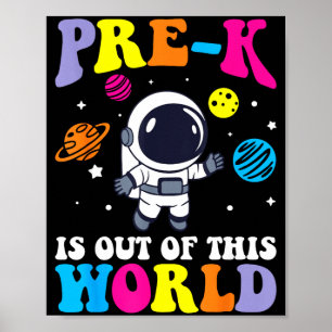 Pre-k student teacher astronaut space back to poster