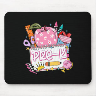 Pre-k Teacher Back To School Apple Notebook Retro  Mouse Pad