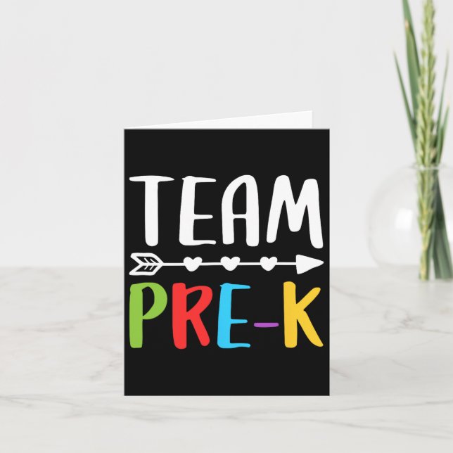 Pre-k Teacher Back To School  Card (Front)