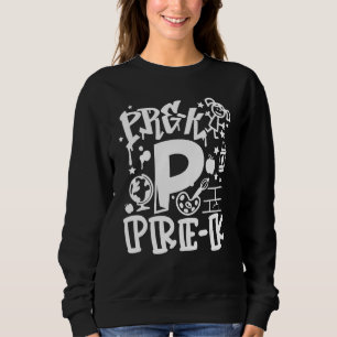 Pre K Teacher Preschool Team Student Girls Back To Sweatshirt