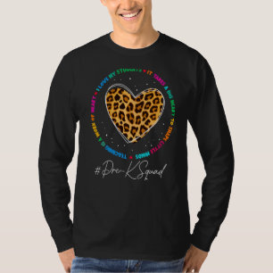 Pre K Teacher Squad School Admin Appreciation Back T-Shirt