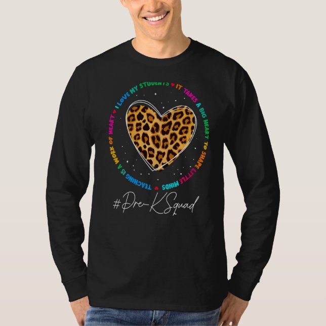 Pre K Teacher Squad School Admin Appreciation Back T-Shirt (Front)
