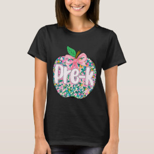 Pre k teacher student coquette bow back to school T-Shirt