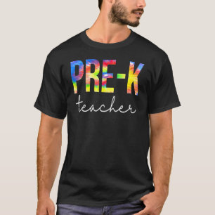 Pre K Teacher Tie Dye Appreciation Day Back To Sch T-Shirt
