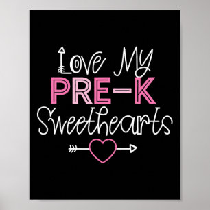 Pre-k Teacher Valentines Day Shirts Love My Sweeth Poster