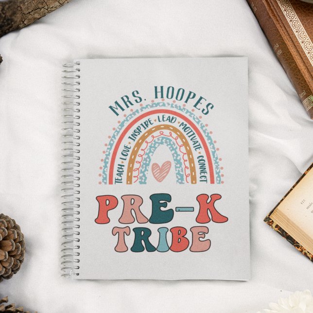  Pre-K Tribe Teacher Personalised Gift Rainbow Notebook (Creator Uploaded)