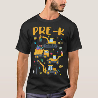 Pre-k Truck Construction Back To School Boys Kids T-Shirt