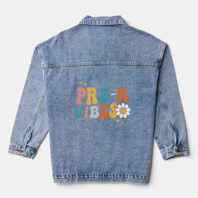 Pre-K Vibes Denim Jacket (Back)