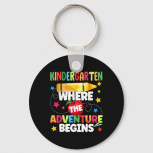 Pre-k Where The Adventure Begins First Day Back To Key Ring