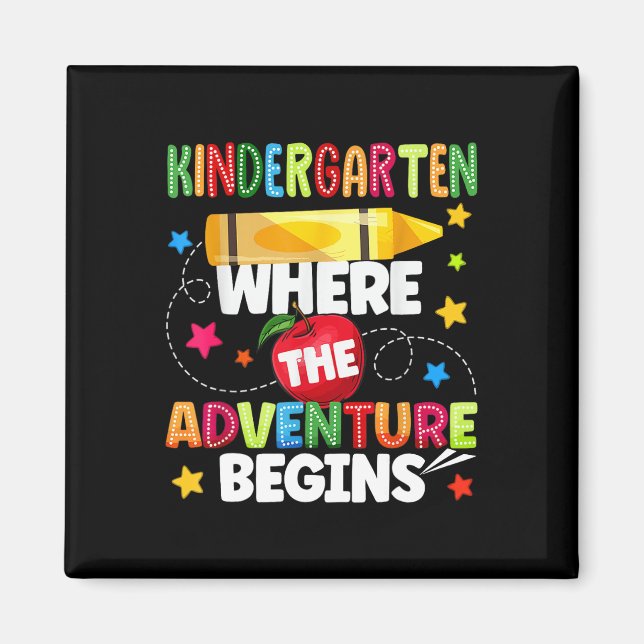 Pre-k Where The Adventure Begins First Day Back To Magnet (Front)
