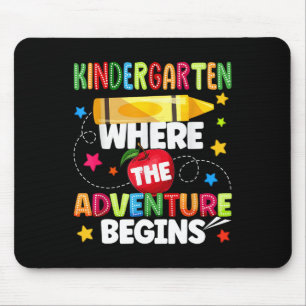 Pre-k Where The Adventure Begins First Day Back To Mouse Pad