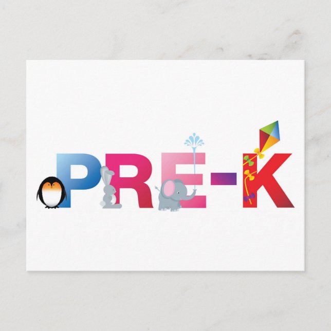 pre k word postcard (Front)