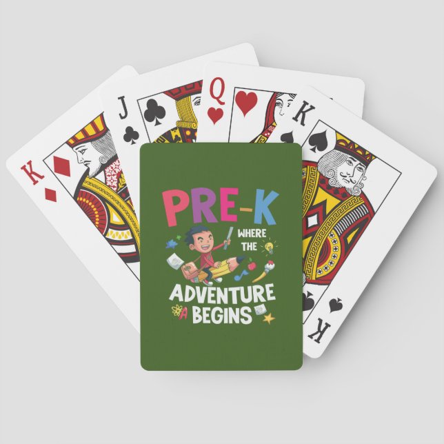 Pre Kindergarten Adventure Begins Playing Cards (Back)