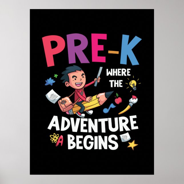 Pre Kindergarten Adventure Begins Poster (Front)