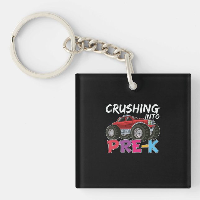 Pre Kindergarten Crushing Into Pre Kindergarten Key Ring (Front)