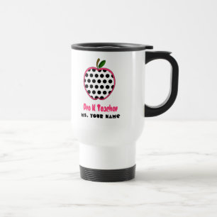 Pre Kindergarten Teacher Mug - Polka Dot Apple
