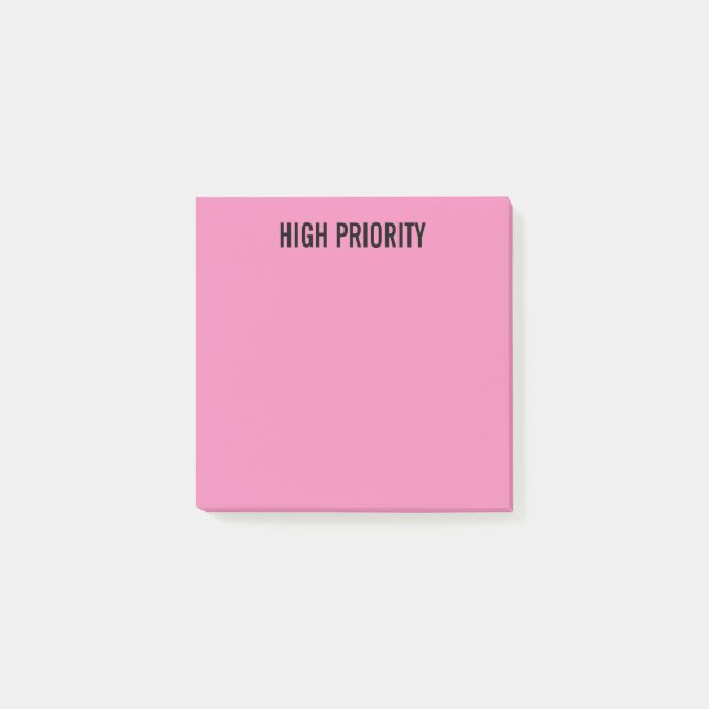 Pre-Labelled High Priority Pink Post-it Notes (Front)