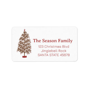 Pre owned Christmas tree address label