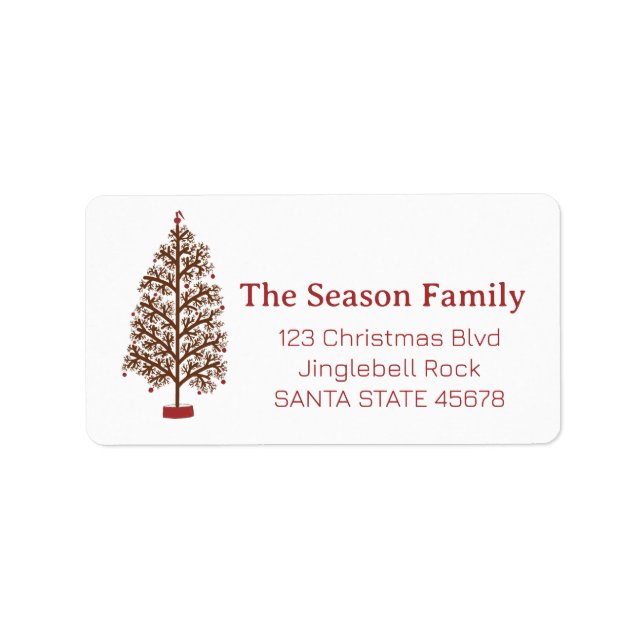 Pre owned Christmas tree address label (Front)