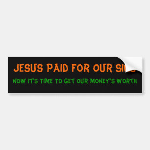 Pre-Paid Sin Bumper Sticker