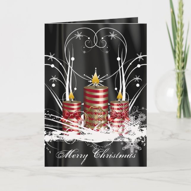 Pre-Printed Christmas Candle Card (Front)