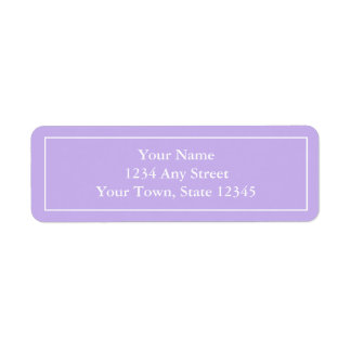 Pre-printed Purple Return Address Label Stickers
