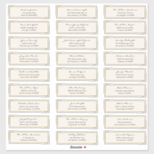Pre printed Wedding Guests Address Labels