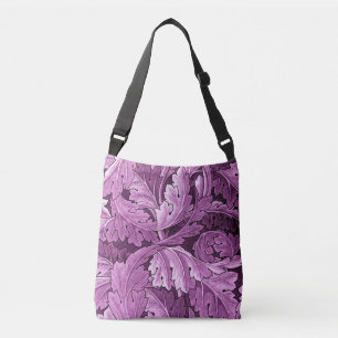 Pre-Raphaelite Acanthus Pattern In Purple Crossbody Bag