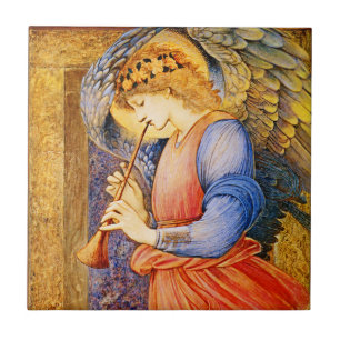 Pre-Raphaelite Christmas Angel Ceramic Tile