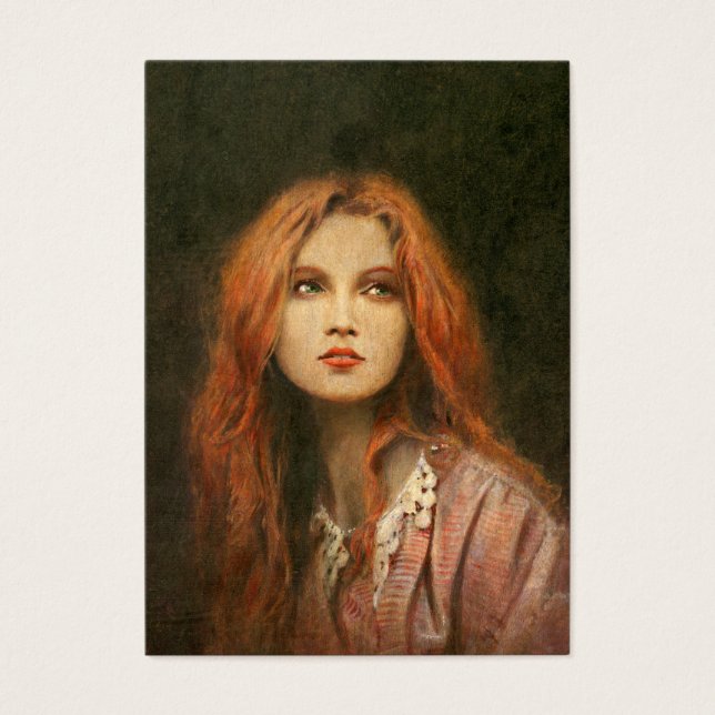 Pre-Raphaelite Girl ACEO Business Card (Front)