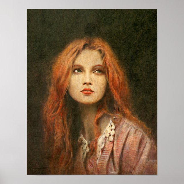 Pre-Raphaelite Girl Fine Art Print (Front)