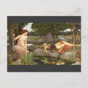 Pre-Raphaelite Painting Echo and Narcissus Postcard