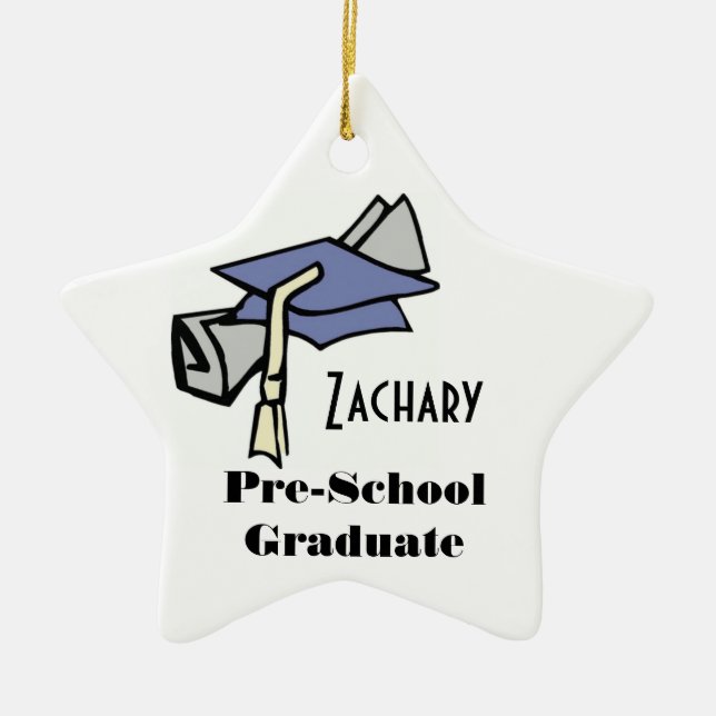 Pre-School Graduate (Customisable) Ceramic Ornament (Front)
