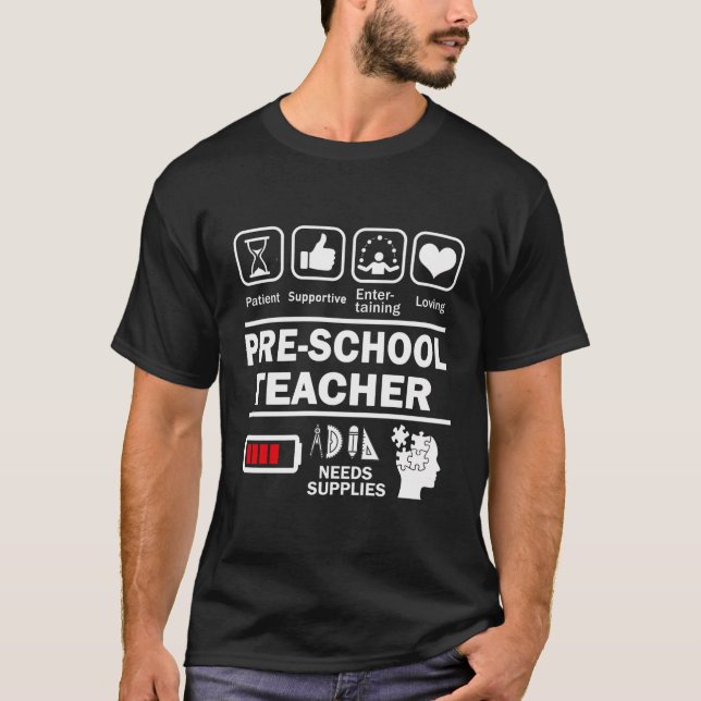 Pre School Teacher For Elementary School Educators T-Shirt (Front)