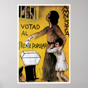 Pre-Spanish Civil War Poster Vote for Amnesty!