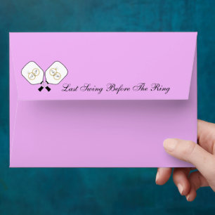 Pre-Wedding Pickleball Lavender Personalised Note Envelope