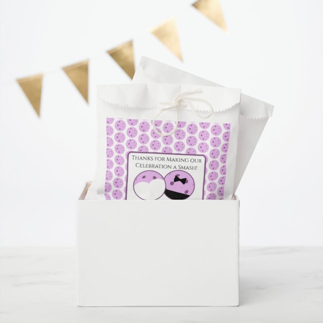 Pre-Wedding Pickleball Lavender Personalised Party Favour Bag (Party)
