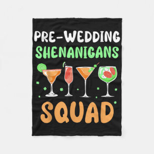 Pre-wedding Shenanigans Squad Party Groom Bachelor Fleece Blanket