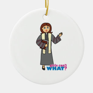 Preacher Girl Ceramic Tree Decoration
