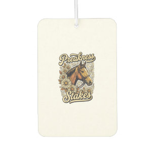 Preakness Stakes Vintage Horse Floral Race Design Car Air Freshener