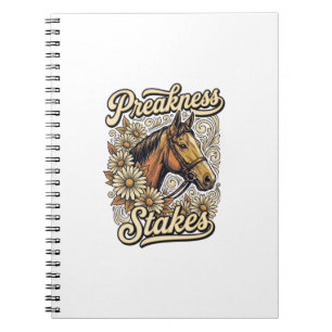 Preakness Stakes Vintage Horse Floral Race Design Notebook