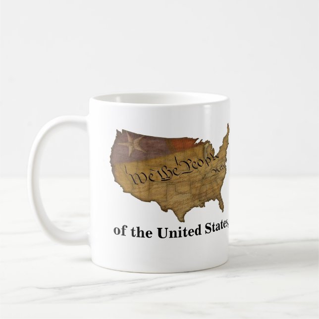 Preamble to the United States Constitution Coffee Mug (Left)