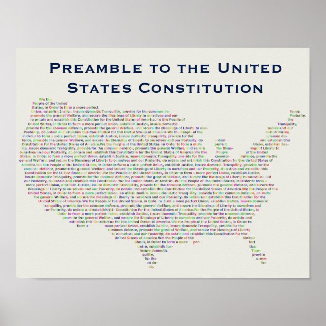 Preamble to the United States Constitution Poster (Front)