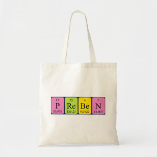 Preben periodic table name tote bag