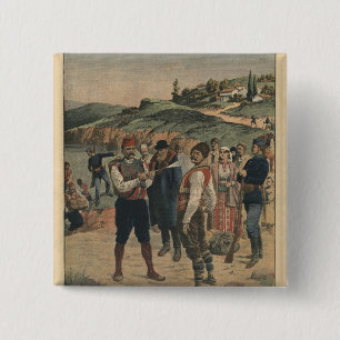 Precautions taken to prevent cholera 15 cm square badge